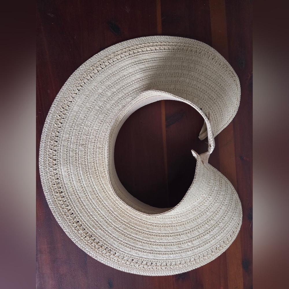 Shade & Shore Tan Wide Brim Visor Hat